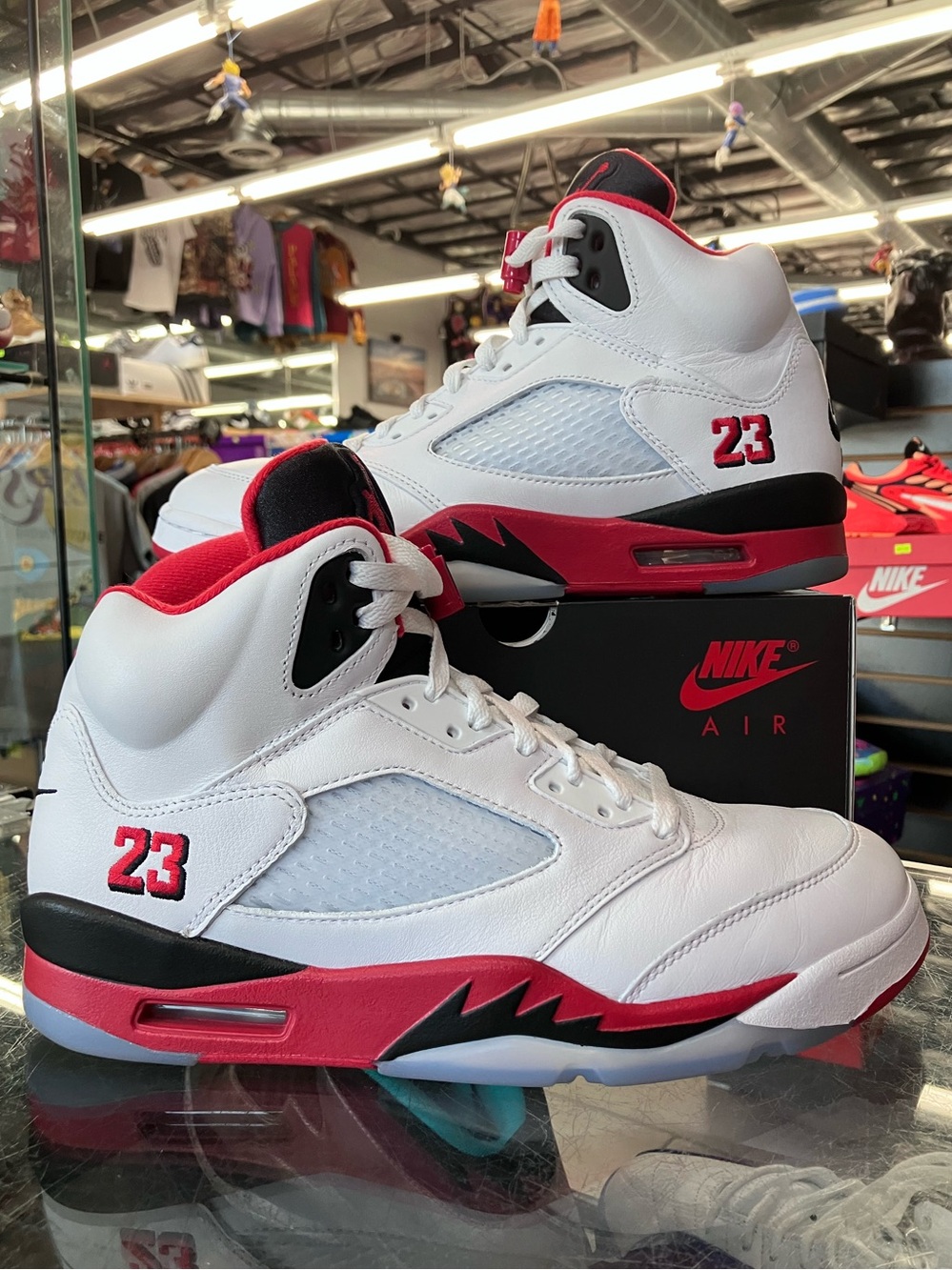 Air Jordan 5 Retro Fire Red Black Tongue Size 9